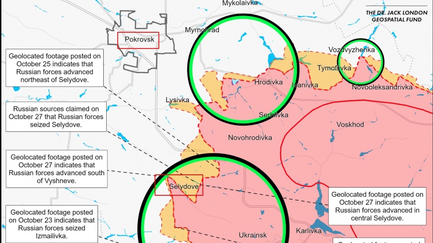 Quân Nga dồn sức “nhổ gai” Selydove để đánh thẳng tử huyệt Pokrovsk của Ukraine